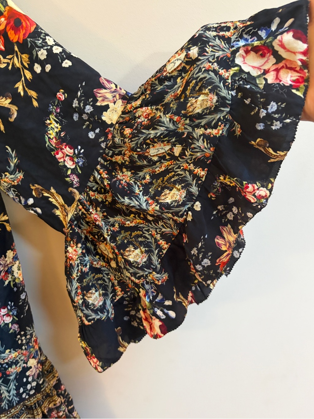 Camilla Friend in Flora Embellished Silk Colorful Pattern Boho Resortwear Dress - Picture 4 of 16